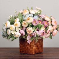 10 Flores Artificiales De Seda Para Boda Decoración De Mesa Simulada Rosas Y Té Flor De Hoja No Tejida Para Familia Y Fiesta - details 8