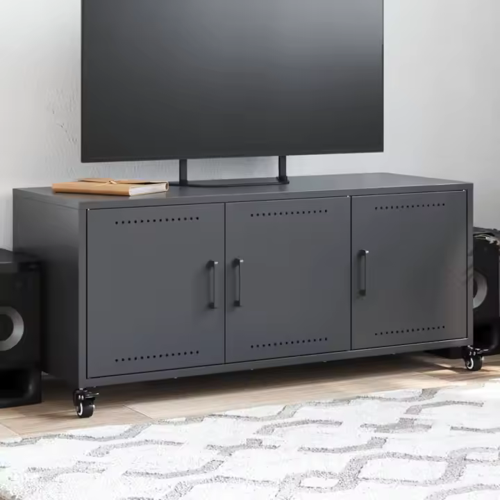vidaXL Mueble de TV acero laminado en frío antracita 100,5x39x43,5 cm - 1