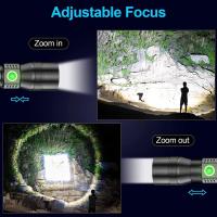Linterna Recargable 3 En 1 UV 365nm Con Lentes De Zoom Impermeable Luz De Camping Con 7 Modos Luz LED Azul Morado Blanco Y Roja Con Clip De Bolsillo Y Magnete - details 3