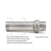 Silenciador Universal Para Moto 51mm 60mm Eliminador De Ruido DB Killer Catalyst Escapatoria De Escape Moto Muffler - details 7