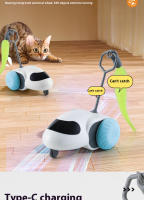 Juguete Interactivo Para Gatos Smart Auto-Running Coche Con Detección De Obstáculos Durable Para Juego En Interiores - details 10