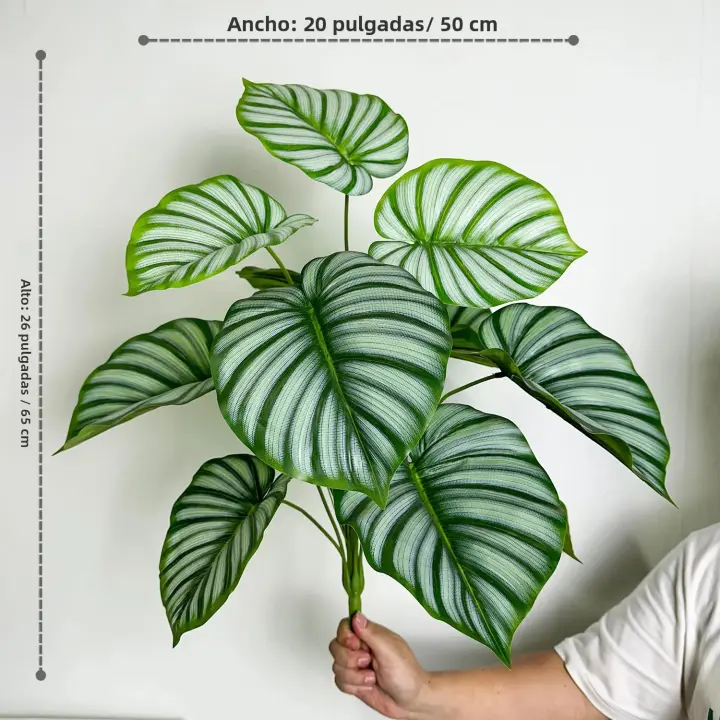 Planta Artificial De Monstera 65/100cm Hojas Verdes De Tortuga Falsas Árbol De Palma Para Decoración De Jardín Oficina Hogar - 1