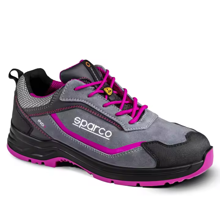Calzado de seguridad SPARCO INDY DANICA ESD S3S SR FO LG, zapatilla de trabajo / zapato de seguridad laboral, muy cómoda de estilo racing con diseño especial para mujer, Calzado cómodo y transpirable para trabajar siempre de forma ágil y dinámica. - 1