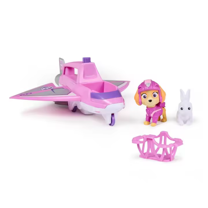 SPIN MASTER - PATRULLA CANINA - PACK FIGURA SKYE AIR RESCUE Y AVIÓN JET CON GANCHO - Patrulla Canina Juguetes - Regalo Niño 3 años + - 6071215 - Juguetes Niños 3 años + - 1