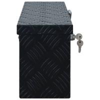 vidaXL Caja de aluminio 485x140x200 mm negra - details 2