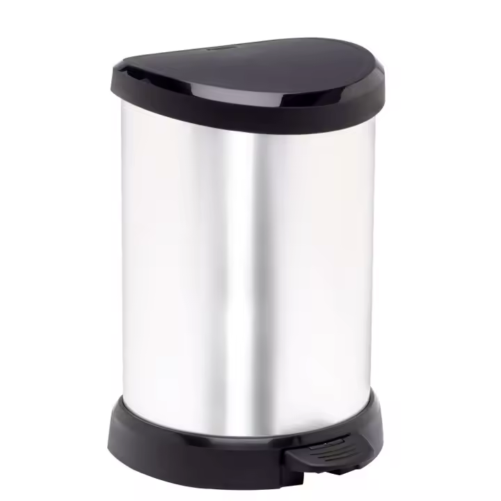 CURVER Cubo basura COCINA papelera IML Metalizado cierre pedal 20 litros - 1