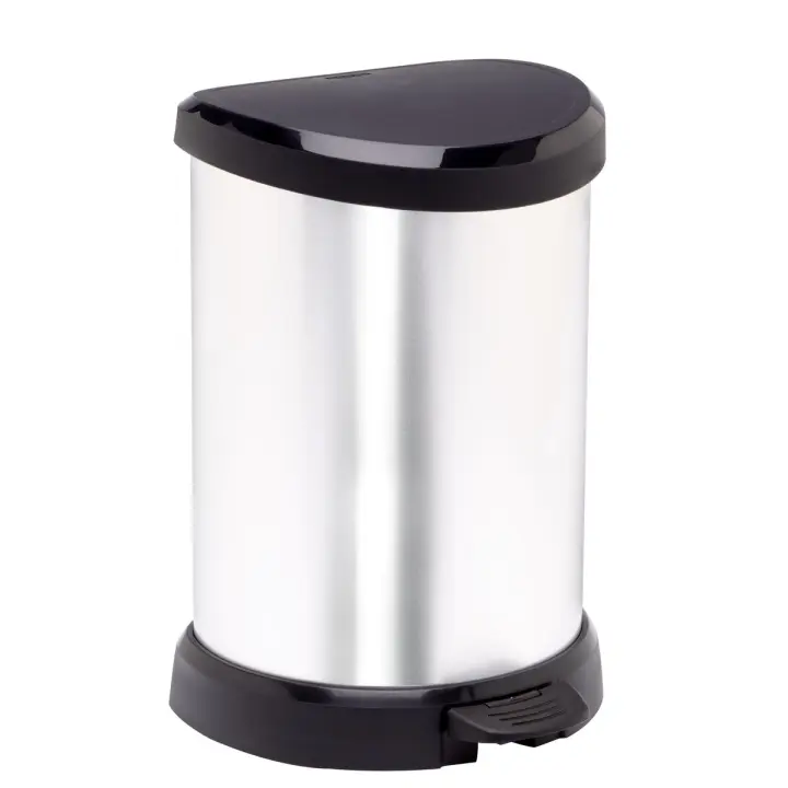 CURVER Cubo basura COCINA papelera IML Metalizado cierre pedal 20 litros - 1