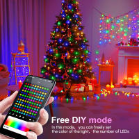 Luces De Hada LED RGB IC Con Control Remoto Y APP Inteligente IP65 Impermeables 5/10/20M Para Decoración Navideña Y Interior Exterior - details 3