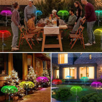 Luces De Jardín Solar LED En Forma De Medusa Impermeables Decoración Navideña Para Patio Balcones Y Jardines Luz Solar Potenciada Flores Iluminadas - details 8