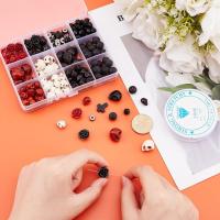 Kit De 203 Piezas De Cuentas De Piedra Con Estilo Calavera Lava Turquesa Cruz Flor De Rosa Cuentas De Moda Para Manualidades - details 2