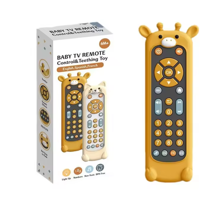 PORCHEDDU Mando Bebe Juguete, Juguetes Musicales Educativos with Diferentes Efectos de Sonido, Juguetes Sensoriales para Bebe Recién Nacido Niño Niña Gift - 1