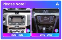AWESAFE inalámbrico CarPlay Android Auto Radio para VW Volkswagen Passat B6 B7 B8 CC 2010 2011 2012 2013 2014 2015 2016 2017 2018 2019 2020 2021 coche reproductor multimedia GPS 2 din autoradio volante controles RDS Bluetooth - details 0