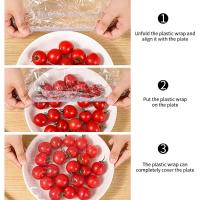 Cubiertas De Alimentos Desechables De Plástico Colores Elásticas Cubierta Frescor Tapa De Plato Bolsas De Empaque Para Cocina Bolsa De Almacenamiento - details 2
