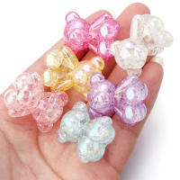 5pcs Cuentas De Acrílico En Forma De Oso Estallido 26x31mm Colores Mixtos Espaciadores Para Pulseras Llaveros Accesorios De Joyería DIY - details 4