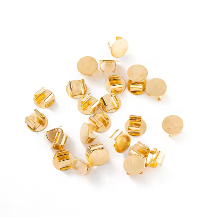 100pcs Conector De Cinta Para Pelo Con Hebilla Metálica Base Para DIY Joyería Hecha a Mano Suministros De Accesorios De Encaje - 1
