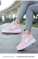 Zapatos De Patinaje Para Niños 2024 Nuevos Primavera Otoño Doble Rueda Deportivos Respirables Talla True Fit Material Superior Cuero - details 19
