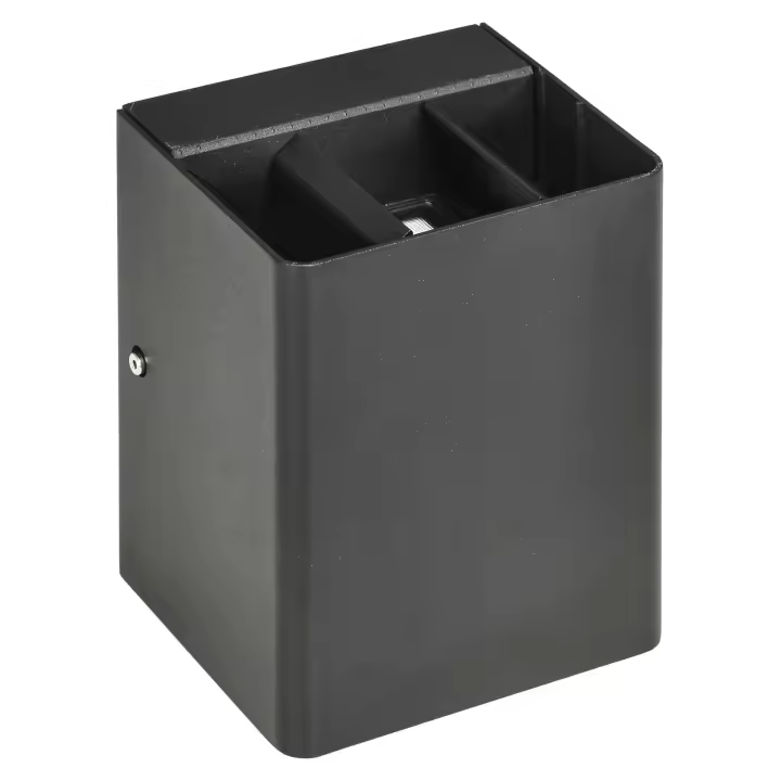 Outsunny Aplique Luz Exterior Luz LED para Jardín con Luz Blanca Cálida 3000K, Aplique con Ángulo de Luz Ajustable, IP65 Resistente al Agua, Aluminio, Negro - 1
