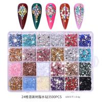 Kit De 3500 Piezas De Rhinestones De Colores Y Brillo Para Uñas Con Fondo Plano Resina Redonda Accesorios Para Decoración De Arte De Uñas DIY - details 4
