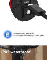 Luz Trasera De Bicicleta Inteligente LED Recargable Impermeable Con Sensor De Freno Automático Luz De Ciclismo Para Asiento Posterior - details 15