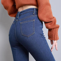 Nuevas Jeans Térmicas Para Mujer Invierno Con Forro De Plush Cálidos Y Elásticos Skinny Denim Gruesos Para Estudiantes Trousers De Madre Con Fur - details 9