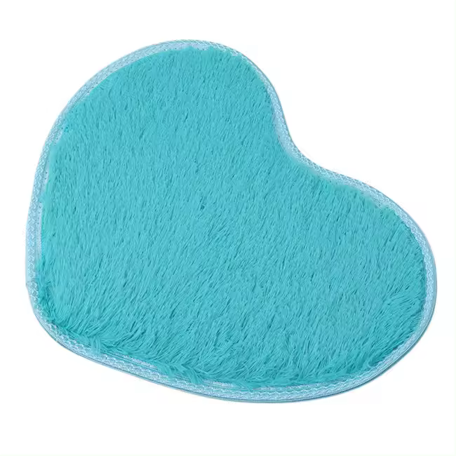 Alfombra De Entrada En Forma De Corazón 30x40cm Antideslizante Suave De Microfibra Para Baño Dormitorio Sala De Estar Alfombra Decorativa Moderna De Poliéster 100% - 1