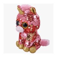 TY - Peluche Unicornio SUNSET- Material suave y de alta calidad - Regalo Original - Mide 15 cm - Con Lentejuelas - Para mayores de 3 años - details 0
