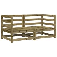 vidaXL Sofás esquineros jardín 2 uds madera pino impregnada 70x70x67cm Pino natural, Marrón pino, Douglas natural Conjunto Terraza Muebles Jardín Exterior Juego de Muebles de jardín Mueble Jardín Exterior Muebles de Salon Exterior - details 0