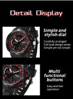 Reloj Deportivo Para Hombre SANDA Marca Popular Dual Pantalla Electrónica Multifuncional Impermeable LED Con Alarmas Y Cronógrafo - details 16