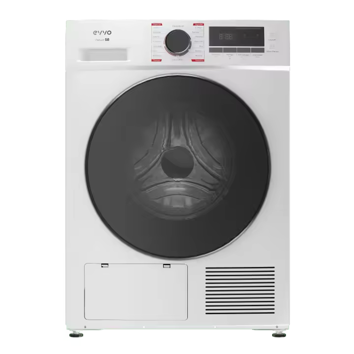EVVO Secadora 8 kg bomba de calor S8, Clase energética A++, Airfresh, Sensor de humedad, Antiarrugas, Inicio diferido - 1