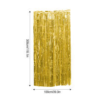 Juego De 1 Pieza De Cortina De Foil Dorado De 9.8 Pies Para Fondo De Fotografía De Cumpleaños Decoración De Fiesta Streamers De Aluminio - details 89
