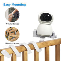 Soporte Universal Para Monitor De Bebé En Blanco Con Cámara Flexible De Silicona Ideal Para Montar IP Cámara Sin Agujeros Soporte Para Cuna - details 1