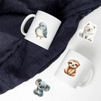 50PCS Etiquetas De Colores Acuáticos Con Animales Para Bolso Móvil Tableta Taza De Bebida Y Equipaje Etiquetas Impermeables De Plástico - details 5