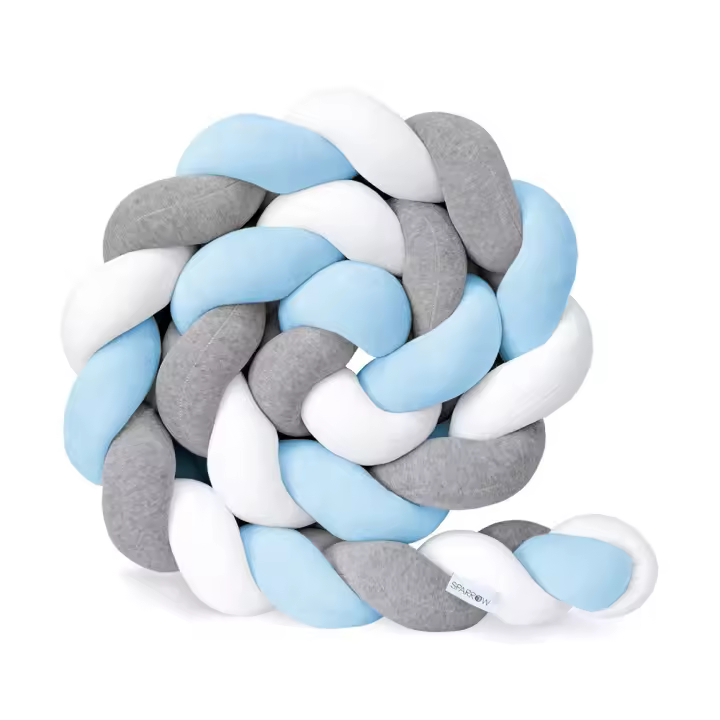 Almohada de sofá con Bola anudada Larga Tejida Danesa, almohada Creative de trenza nórdica para Cama Infantil. - 1