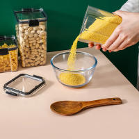 Caja De Almacenamiento De Alimentos Transparente Con Tapa Contenedor Plástico Para Cocina Y Armario Organizador De Alimentos - details 6