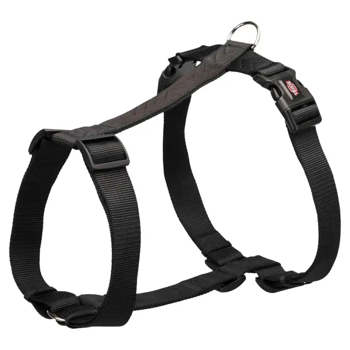 TRIXIE Premium H-harness, XL–XXL: 85–130 cm/38 mm, black - 1