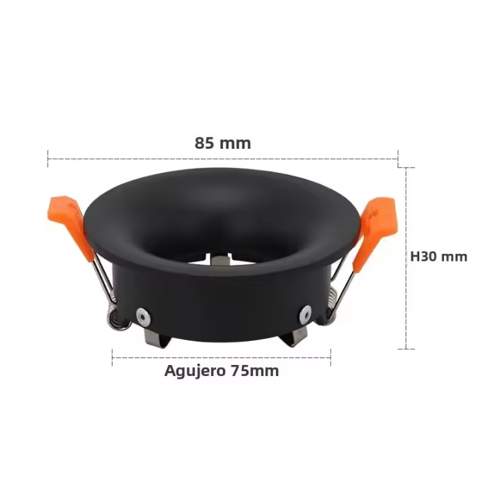 Spotlight LED MR16 Anti-estrujón Fixture De Aleación De Aluminio En Forma Redonda Y Cuadrada GU10 Para Iluminación Integrada - 1