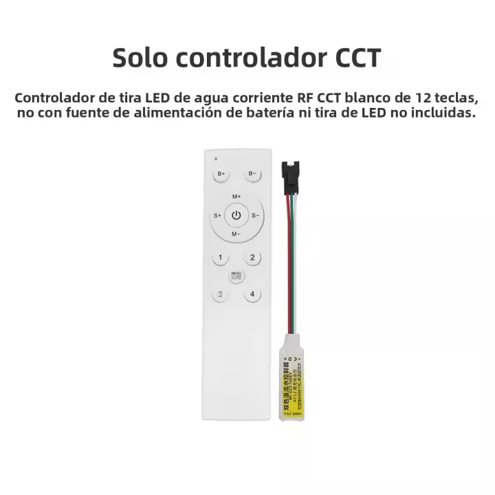 Tira LED Flexible DC 24V CCT COB 16703 IC Caballo De Carreras 5M 10M Efecto Cadena Dual Blanco RF Control Remoto Lámpara De Bandeja - 1