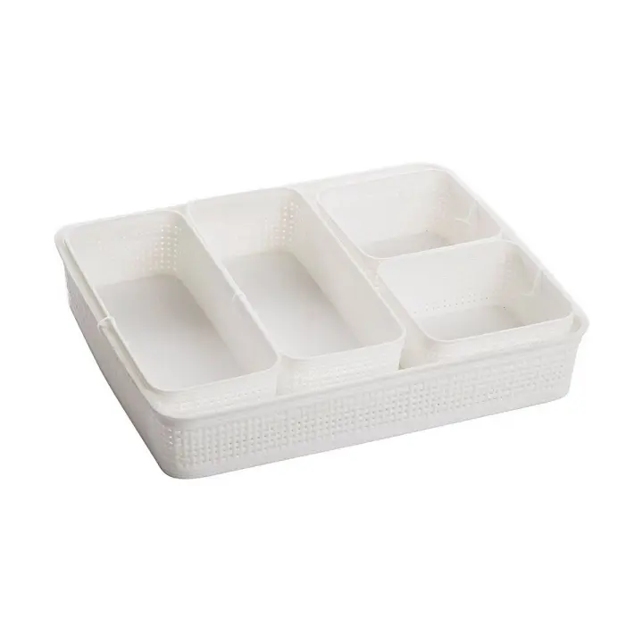 Cesta Multiusos Dem Plástico 34 x 28 x 6 cm 5 Piezas (5 Unidades) - 1