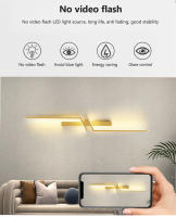 Lámpara De Pared Moderna Minimalista Creativa Con LED Para Dormitorio Sala De Estar Sofá TV Iluminación Ambiental Material Aluminio Negro - details 2