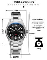 Reloj De Pareja ADDIESDIVE 2024 39mm Lujo Acero Inoxidable Con Recubrimiento AR De Zafiro NH35A Reloj Deportivo De Negocios Para Hombres Resistente Al Agua - details 2
