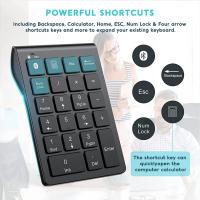 Teclado Numérico Inalámbrico Recargable Bluetooth 22 Teclas Delgado Sin Retroiluminación Teclado Externo De Datos Para Entrada - details 5