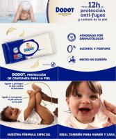 Dodot Toallitas Sensitive para Bebé, 864 Toallitas (16 Paquetes de 54 Toallitas), Sin perfume con PH natural y fibra de origen Vegetal, Óptima Protección para la Piel. - details 0