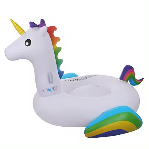 Hinchable Circular Unicornio 218x160x120, Color Blanco (37428) +REGALO pelota hinchable playa (multicolor) - 1