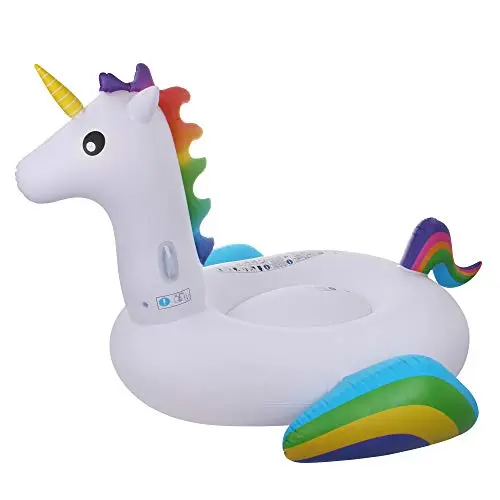 Hinchable Circular Unicornio 218x160x120, Color Blanco (37428) +REGALO pelota hinchable playa (multicolor) - 1