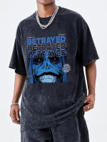 Camiseta Anime Solo Leveling Para Hombres Vintage Pesada Algodón Estilo Deportivo Acido Lavado Baggy Tees Unisex - details 1