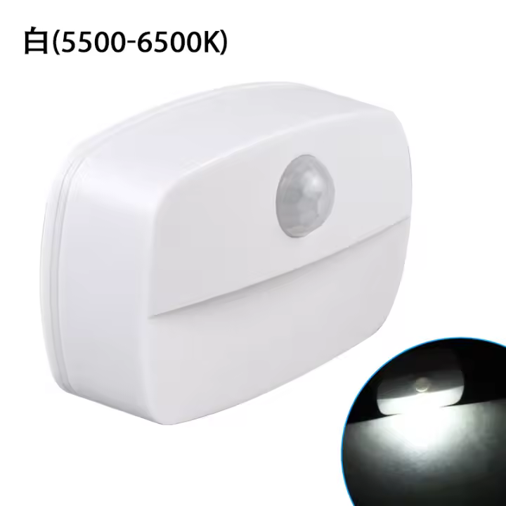 Luz Nocturna LED Con Sensor De Movimiento Para Interior Pega En La Pared Iluminación Para Pasillo Escalera Baño Armario Dormitorio Batería Operada Luz Rectangular - 1