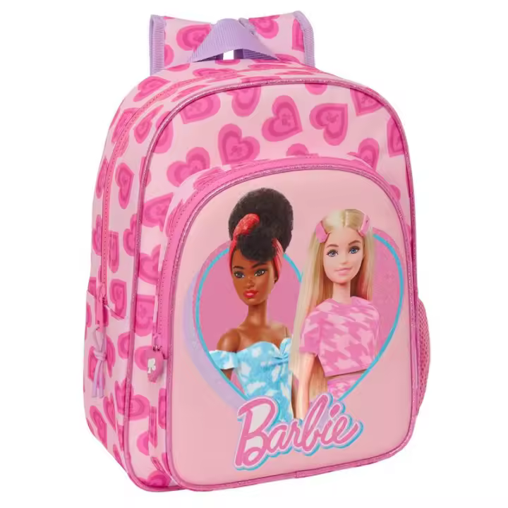 Mochila Infantil Safta Adapt.Carro Barbie Love 26X11X34Cm Producto Oficial Producto Escolar Para Niños y Niñas - 1