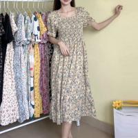 Vestido De Cintura Elástica En Chiffón Para Mujer Verano Casual Elegante Con Manga Corta Plisado Estilo A-line Vestidos Cortos - details 11