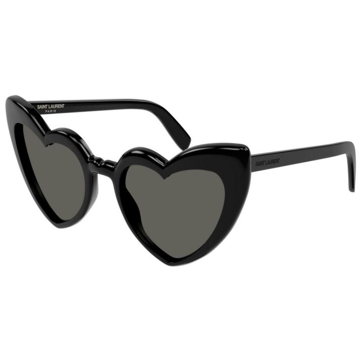 Yves Saint Laurent LOULOU 181 Women's Sunglasses in Irregular Black Frame, Polyamide Lenses, 48mm Height, stylish sun glasses for women's sunglasses.