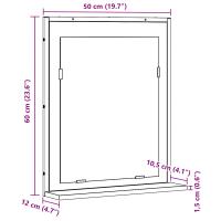 Espejo de baño vidaXL madera envejecida 50x12x60 cm madera de ingeniería - details 7